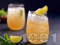 Коктейл Ginger Lime and Brandy с бренди, джинджифилова бира и лайм - снимка на рецептата Коктейл Ginger Lime and Brandy с бренди, джинджифилова бира и лайм - снимка на рецептата